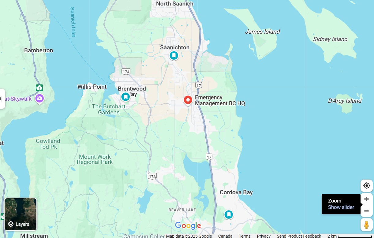 Map to South Coast PREOC Extension site